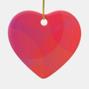 Pink, orange, modern, simple, cool, trendy art keramik ornament