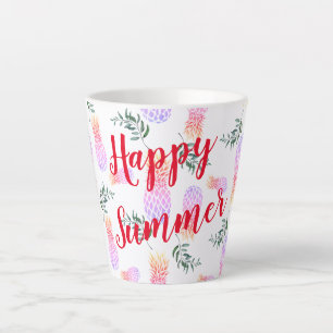 PINK & ORANGE PINEAPPLE GLÜCKLICHER SOMMER MILCHTASSE
