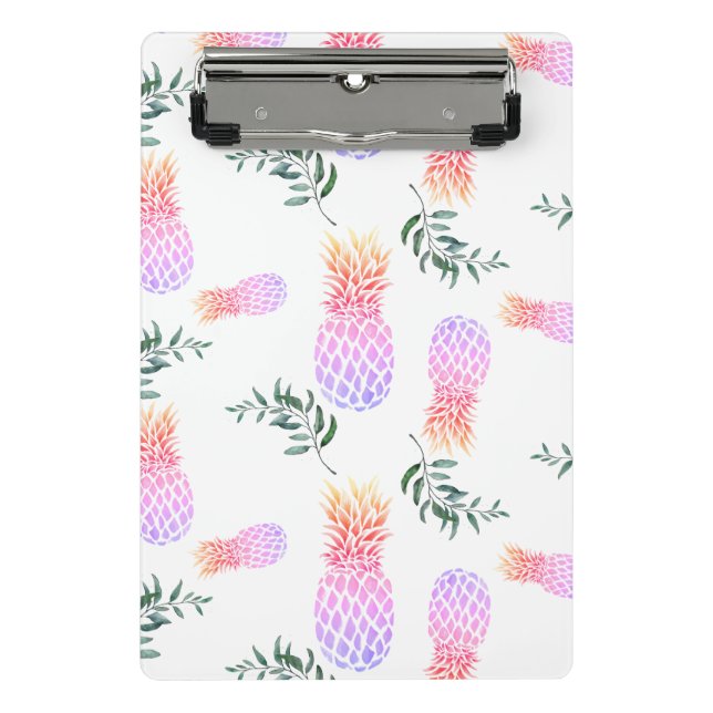 PINK & ORANGE PINEAPPLE MINI KLEMMBRETT (Vorderseite)