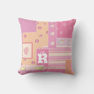 Pink Orange Sheep Cat Bubbles Streifen personalisi Kissen