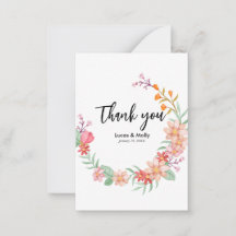 Pink & Orange Summer Floral Wedding Vielen Dank