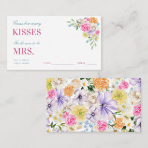 Pink & Orange Wie viele Kisses Brautparty Begleitkarte