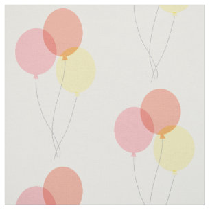 Pink Orange Yellow Balloon Pattern Stoff