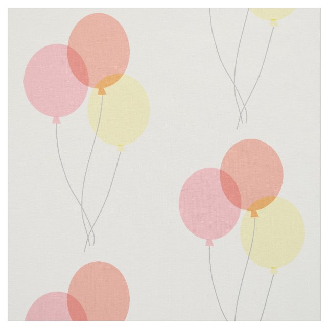 Pink Orange Yellow Balloon Pattern Stoff (Muster)