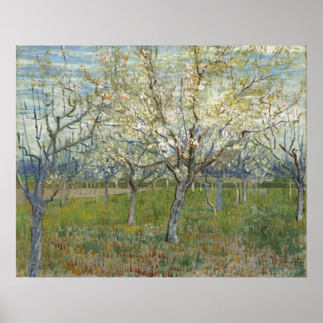 Pink Orchard von Vincent Van Gogh Poster (Vorne)