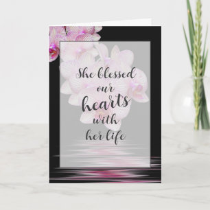 Pink Orchid Blume Sympathie Karte