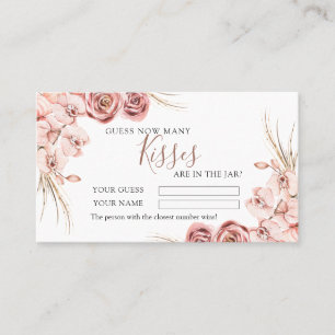 Pink Orchid Boho Wie viele Kisses Showspielkarte Platzkarte