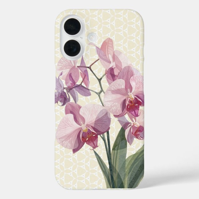 Pink Orchid Botanical Case-Mate iPhone Hülle (Rückseite)