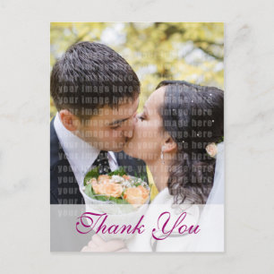 Pink Orchid Custom Foto Hochzeit Vielen Dank Postkarte