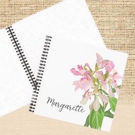 Pink Orchid Floral Design – Elegant Botanical Art Notizbuch
