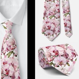 Pink Orchid Neck Tie Krawatte