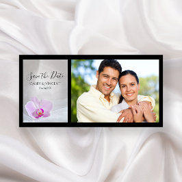 Pink Orchid und Bridal Veil Hochzeit Save the Date