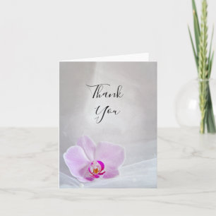 Pink Orchid und Bridal Veil Wedding Vielen Dank Dankeskarte