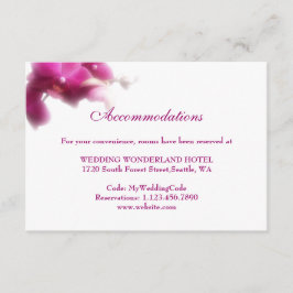 Pink Orchid Unterkünfte Umschließungskarte Begleitkarte