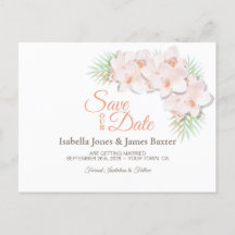 Pink Orchid Wedding Save the Date
