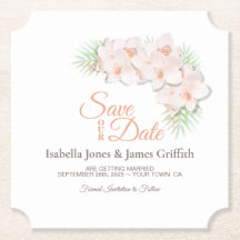 Pink Orchid Wedding Save the Date