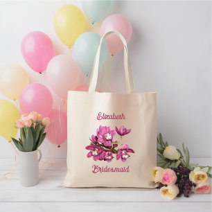 Pink Orchids Bridesmaid Brautparty Gift Tragetasche