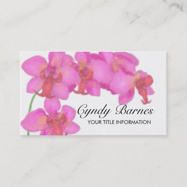 Pink Orchids Visitenkarte (Vorderseite)