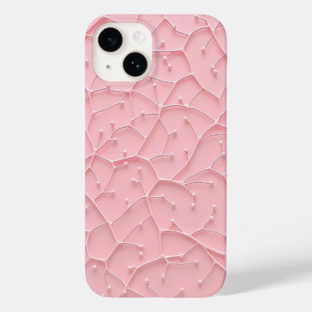 Pink Organic Texture iPhone Case Feminine Look (Rückseite)