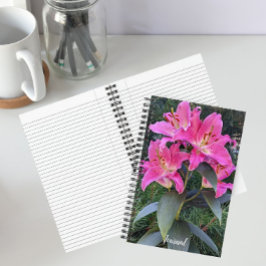 Pink Oriental Lilies Floral Notizbuch