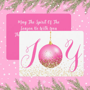Pink Ornament Freude Weihnachten Gruß