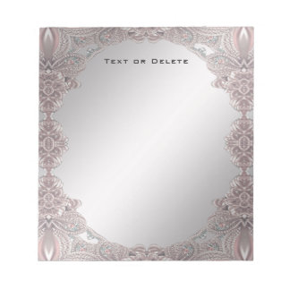 Pink Ornamental Notepad Notizblock