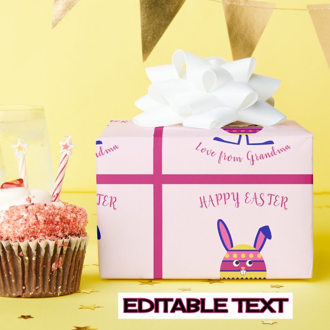Pink Ostereier Sondertext Geschenkpapier (Von Creator hochgeladen)