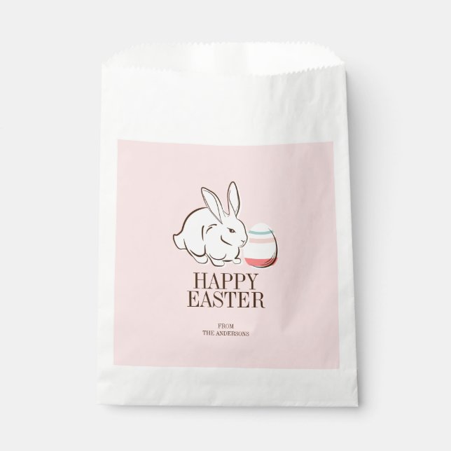 Pink Ostersonne und Egg Happy Oaster Gefälligkeits Geschenktütchen (Vorderseite)
