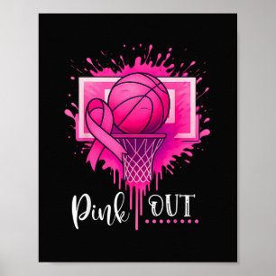 Pink-Out-Basketball-Brustkrebs-Bewusstsein Poster