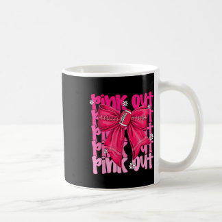 Pink Out Brustkrebs Fußball Coquette Bow Mama Gir Kaffeetasse