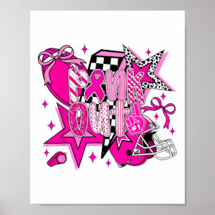 Pink-out Footbyll Blitzschlag Brustkrebs Awa Poster