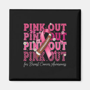 Pink Out Footll Team Brustkrebs Bewusstsein rosa Magnet