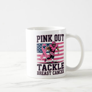 Pink-out-Fußball-Kampf Brustkrebs-Bewusstsein Kaffeetasse