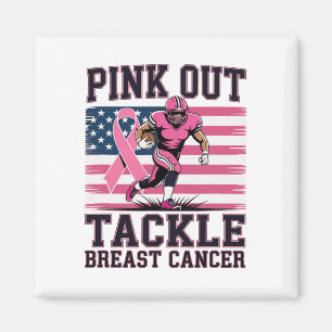 Pink-out-Fußball-Kampf Brustkrebs-Bewusstsein Magnet