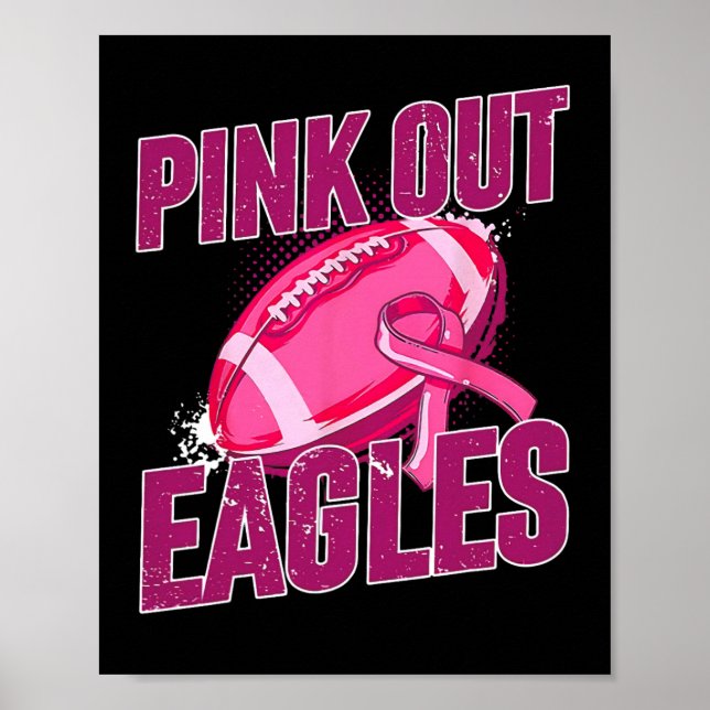 Pink-out Fußball-Kampf Brustkrebs Poster (Vorne)