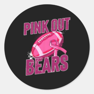 Pink-out Fußball-Kampf Brustkrebs Runder Aufkleber