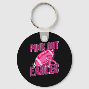 Pink-out Fußball-Kampf Brustkrebs Schlüsselanhänger