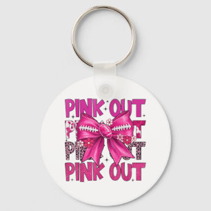 Pink-out Fußball Shirt mit Bow für Frauen Mädchen Schlüsselanhänger