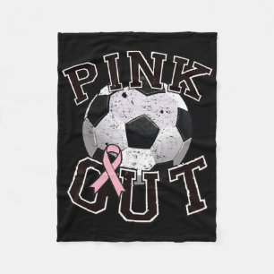Pink-Out-Fußballteam Brustkrebsmonat Fleecedecke