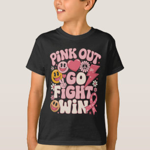 Pink Out Go Fight Win Brustkrebs-Aufklärungsmont T-Shirt