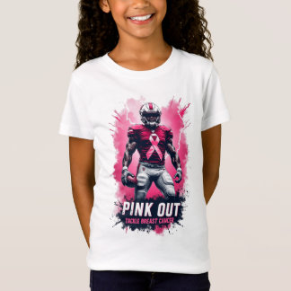 Pink-out-Kampf Brustkrebs-Bewusstseinsfußball T-Shirt