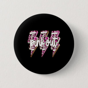 Pink Out Leopard Blitzschlag Brustkrebs im Krieg Button