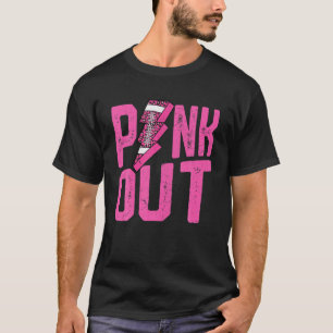 Pink Out S Brustkrebs Fußball-Sportfone T-Shirt
