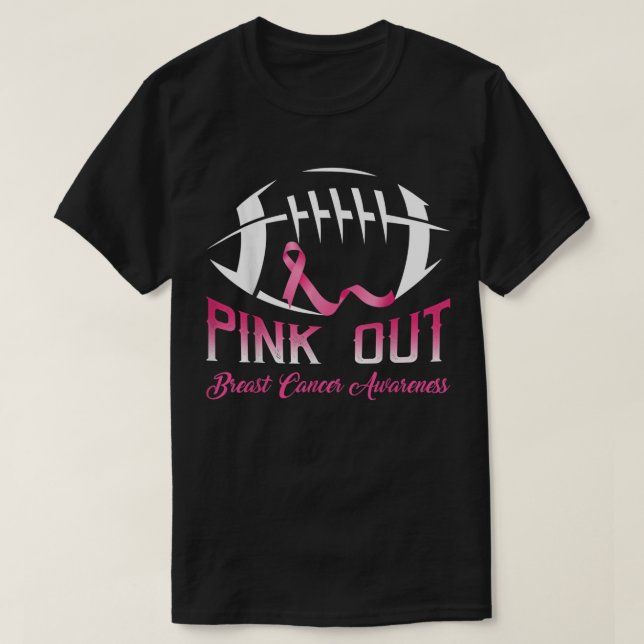 Pink-out Shirt Brustkrebs Fußball für Männer Fraue (Design vorne)