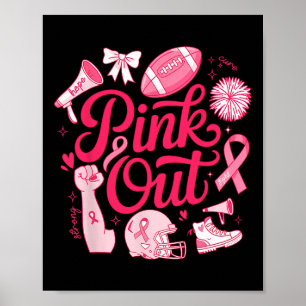 Pink-out-Shirt Männer Jungen Kinder ernähren Brust Poster