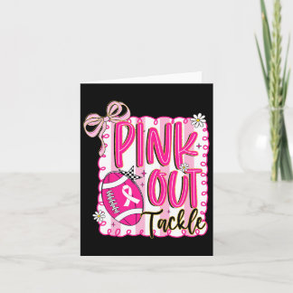 Pink Out Tackle Football Coquette Brustkrebs Krieg Karte