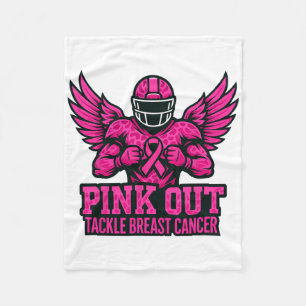 Pink-Out-Taktik Brustkrebs-Bewusstsein Amerikanisc Fleecedecke