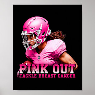 Pink-Out-Taktik Brustkrebs-Bewusstsein Amerikanisc Poster