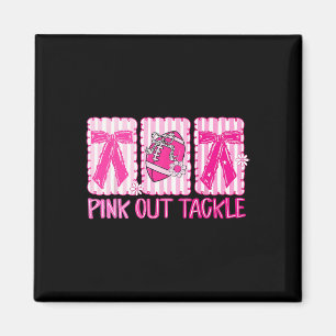 Pink-Out-Taktik Brustkrebs Coquette Bow Footll Magnet