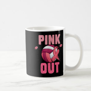 Pink-Out-Volleyball-Brustkrebs-Bewusstseins-Schlei Kaffeetasse
